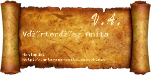 Várterész Anita névjegykártya